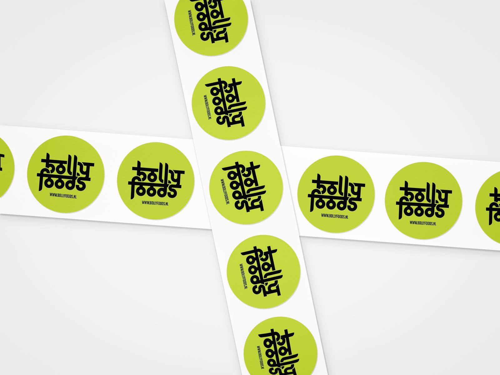 Groene stickers van Bollyfoods