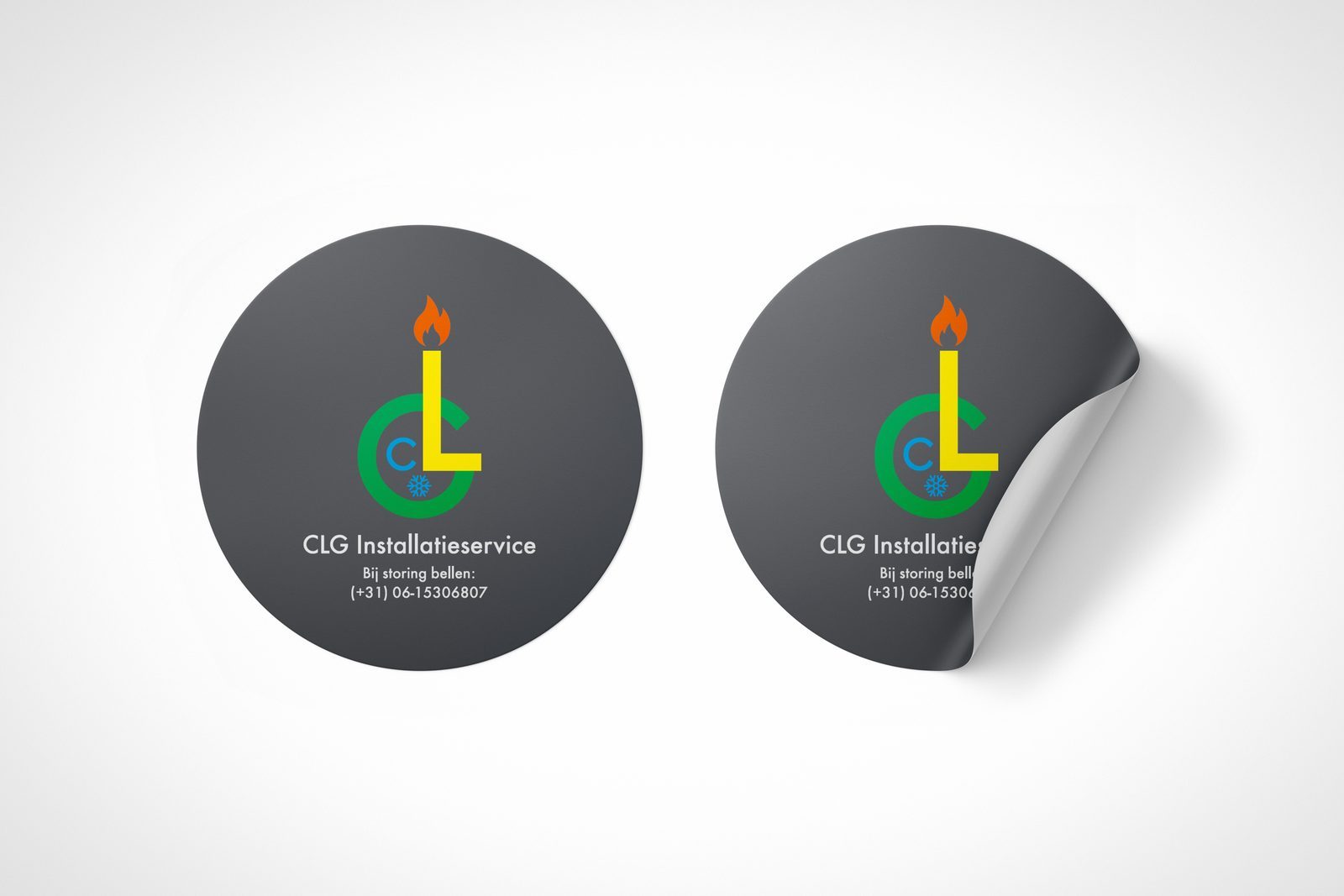Sticker van CLG Installatieservice
