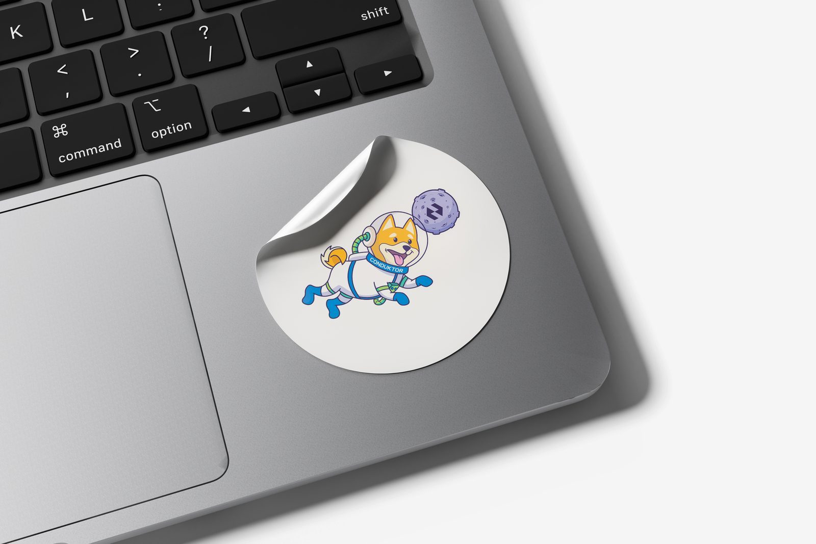 Sticker met shiba-illustratie