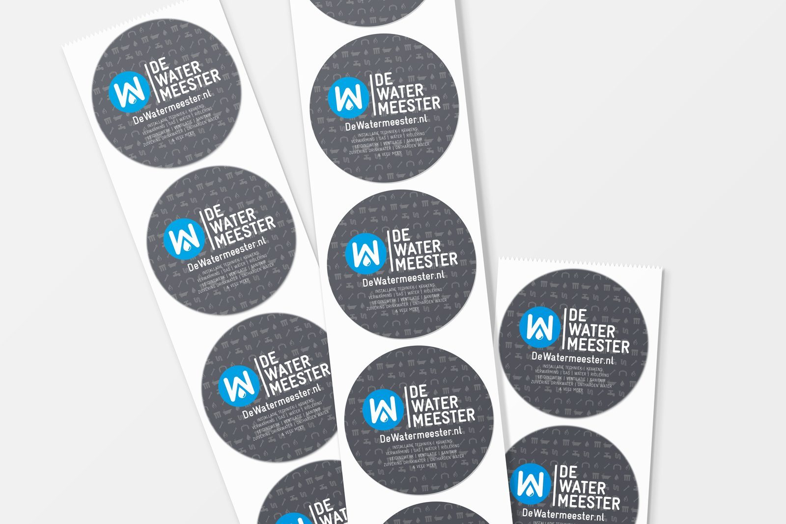 Stickerrol van De Water Meester