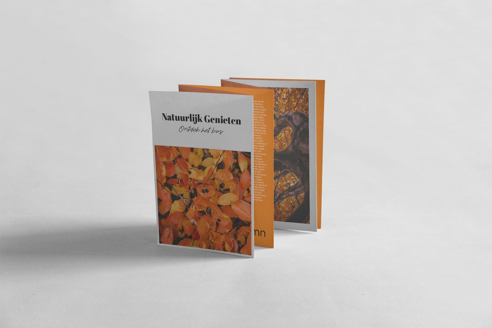 Brochure 'Natuurlijk genieten' met foto's van gerechten