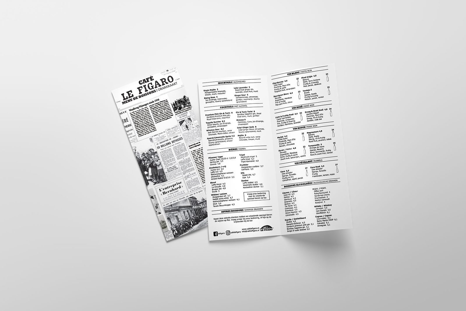 Folder van Le Figaro, gedrukt in Nijmegen