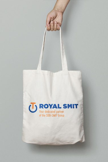 Katoenen tas met bedrijfslogo