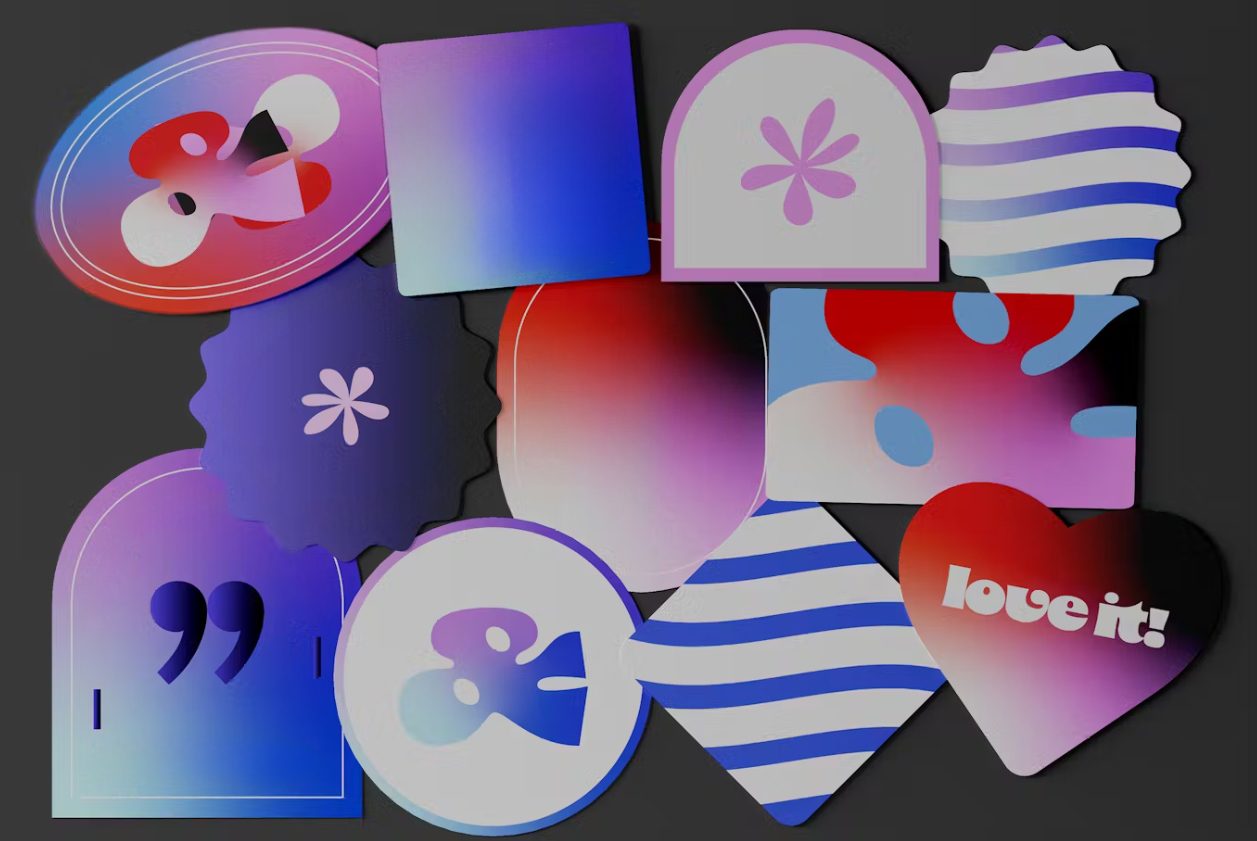 Sticker van dichtbij