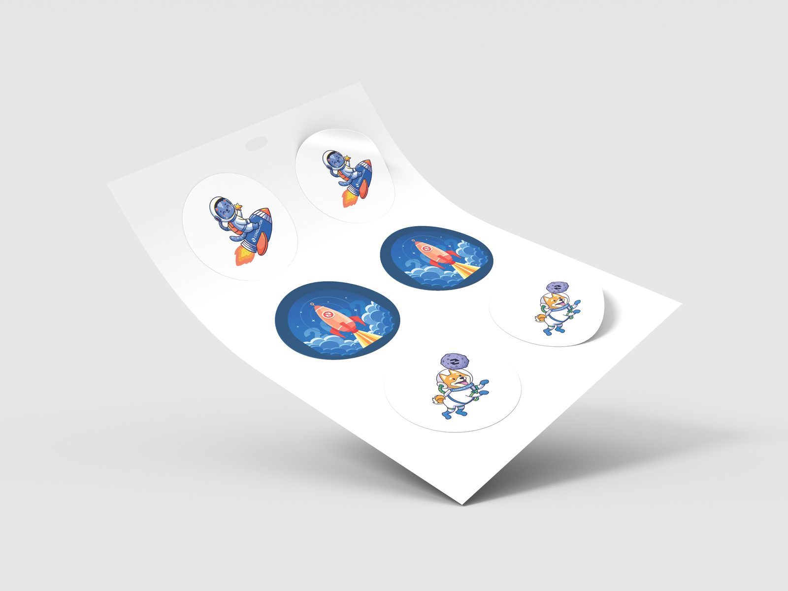 Detail van een stickervel
